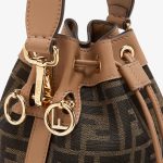 FENDI Mon Tresor Brown FF fabric mini-bag - Image 2